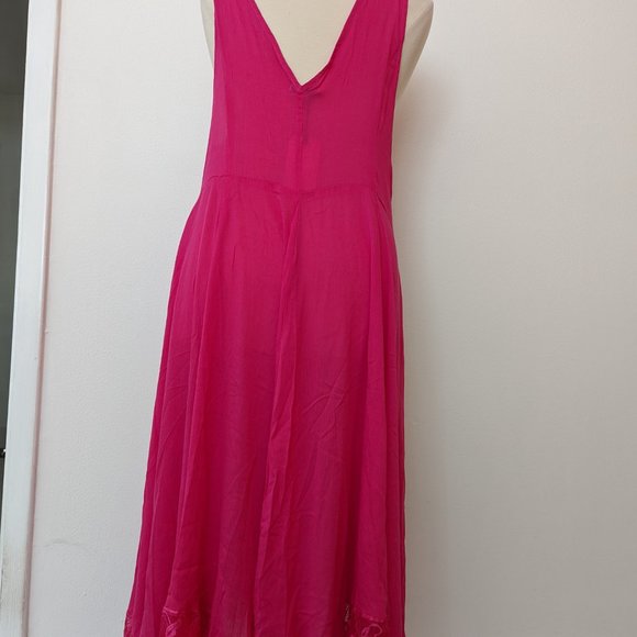 Vacation! Pink V-neck Swimsuit Cover Up - Picture 3 of 8